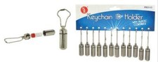 Brass Body Keychain ID Holder with Waterproof Plastic Container/ 12 Pcs Set
