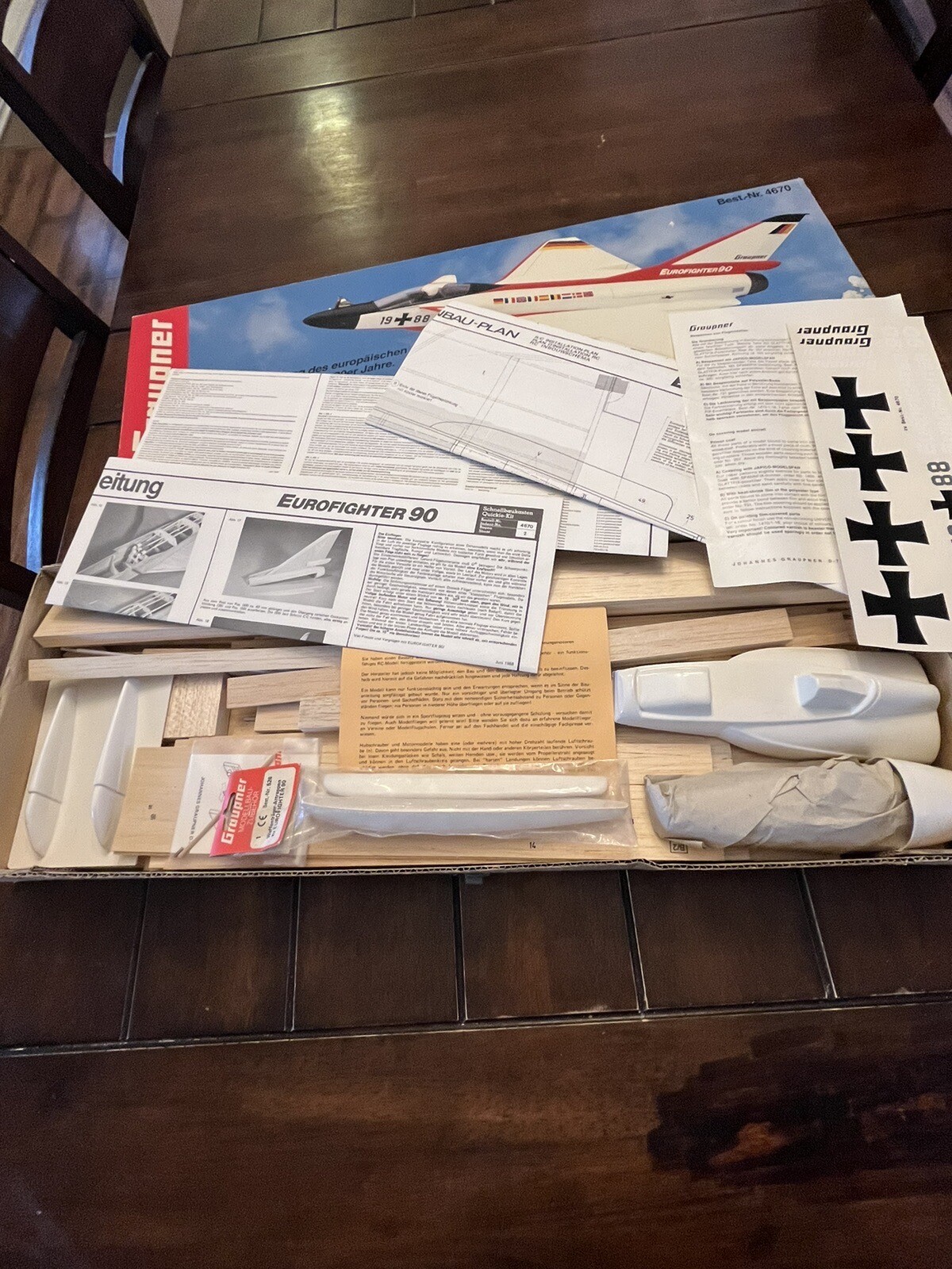 remote control Graupner Eurofighter 90 airplane kit, Made in Germany eBay