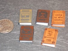 Dollhouse Miniature Halloween Books NOVEL IDEA 1:12 scale A37 Dollys Gallery