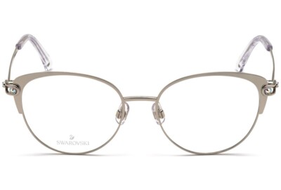 Swarovski SK5397 016 Silver Cat Eye Metal Round Eyeglasses Frame