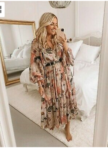 h&m chiffon maxi dress
