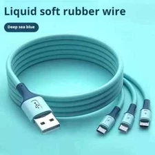 3 in 1 Fast Charging Cable Cell Phone Charger Cord For iPhone Type C Micro USB