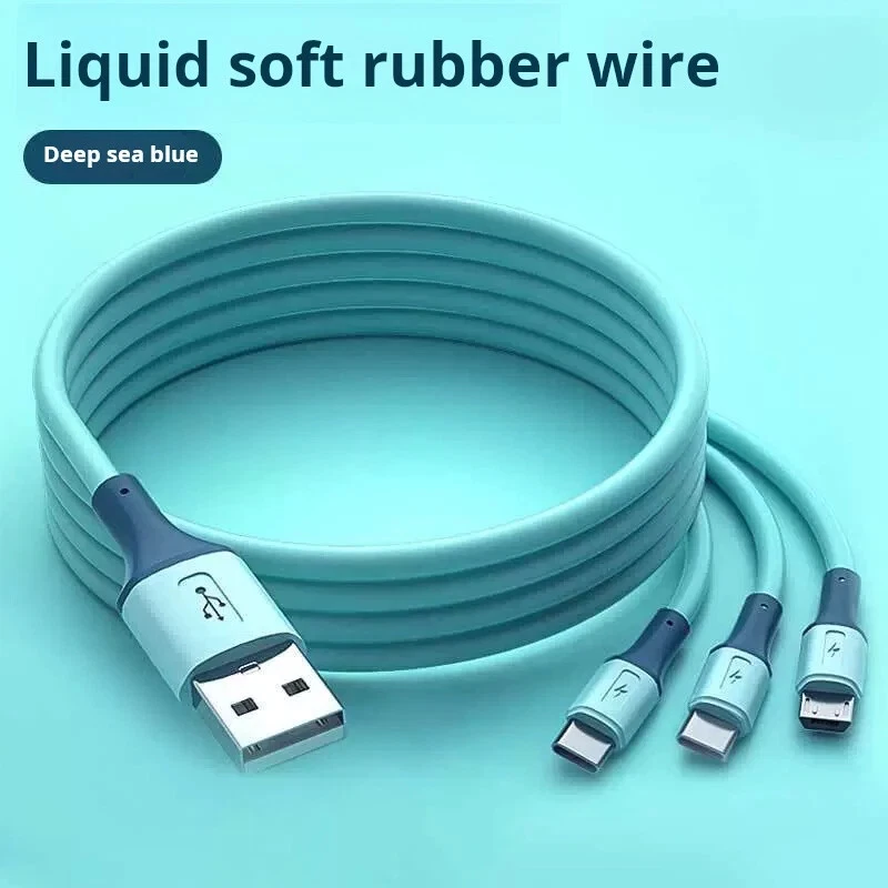 3 in 1 Fast Charging Cable Cell Phone Charger Cord For iPhone Type C Micro USB - Image 2 of 4