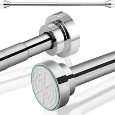 1/2 PCS Stainless Steel Telescopic Shower Curtain Rail Rod Adjustable 25.6-86.6"