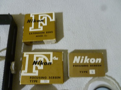 LOT VINTAGE NIKON - Sacoche Appareil Photo, Filtres 52mm (G2, K2, A2, Polaire, 82A), Écran De MAP