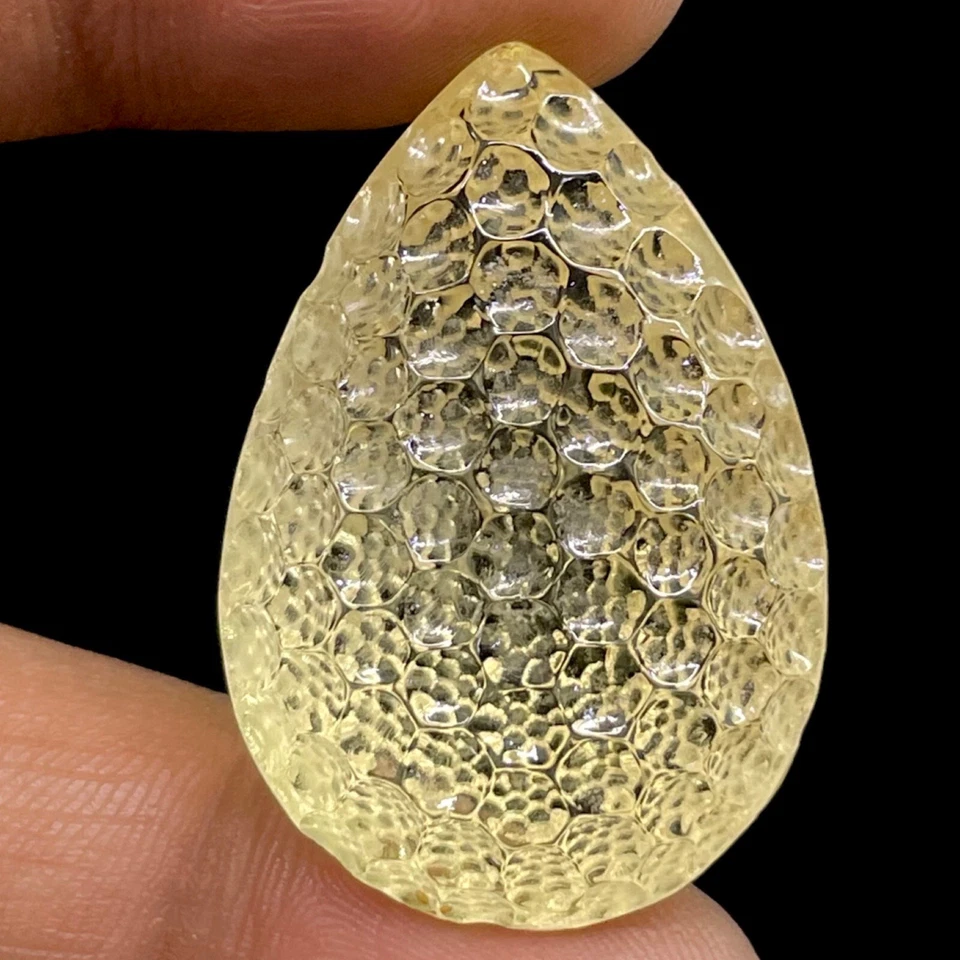 VVS 78.65 Cts Natural Citrine 34x24mm Pear Beehive Custom Cut Loose Gemstone - Image 4 of 4