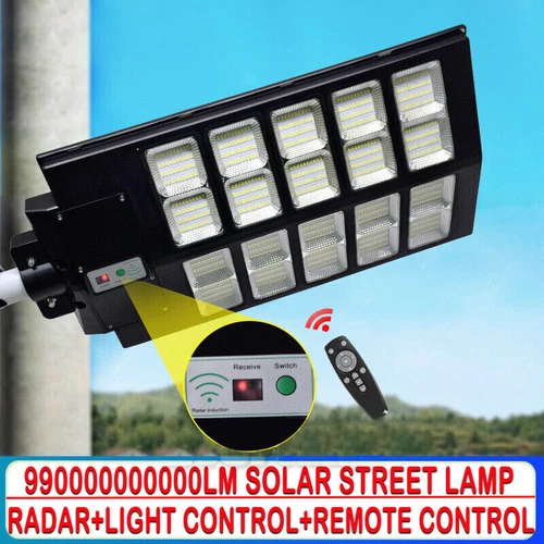 PIR Outdoor Solar Street Flood Light IP67 2000W Bright Integrated Commercial - Picture 16 of 16