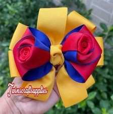 Colombia flag hair bow. Colombian hair bow. Colombia bow. colombia clip bow
