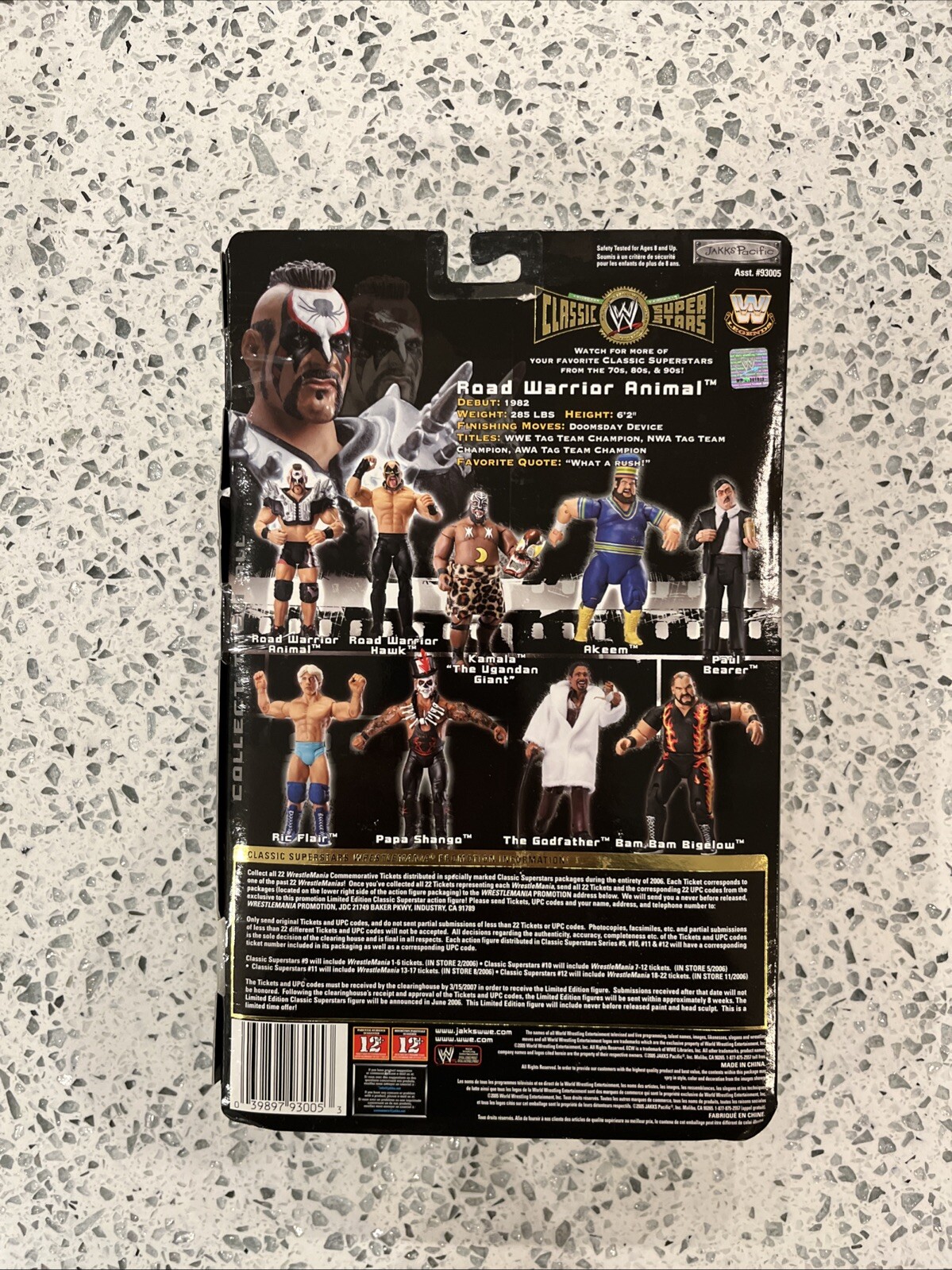 WWE Jakks Pacific Classic Superstars Series 9 Road Warrior Animal New Sealed 