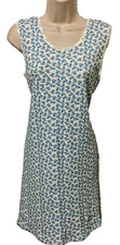 Women's Comfy knit Sleep gown shirt cotton blend sleeveless soft Retro M-L