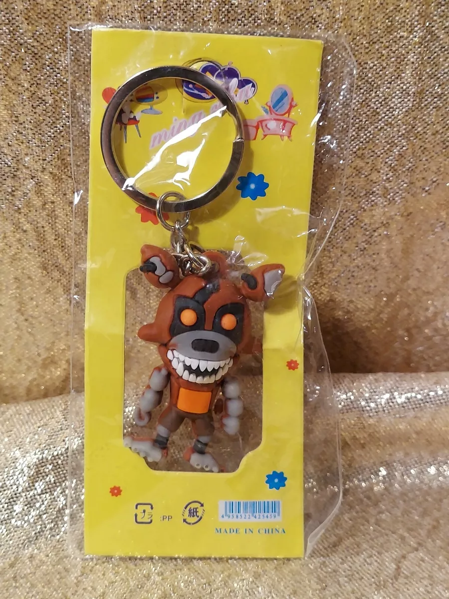 Five Nights At Freddys FNAF Keychain Figure 1.5 Withered Foxy Red Brown  Fox