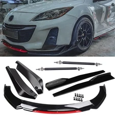 For Mazda 2 3 6 Front Rear Bumper Lip Spoiler Splitter Body Kit Side Skirt