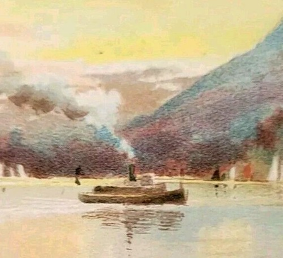 #ad #ad 1800s The Great Lakes Steam Boat Clark Crochet Cotton Ad Art Trade Card $34.20