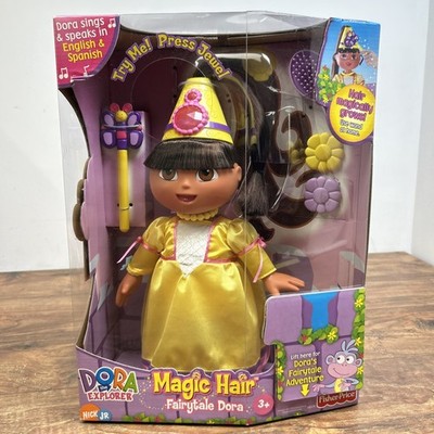 Vintage Dora the Explorer Magic Hair Fairytale Princess Doll 2003 NEW Sealed