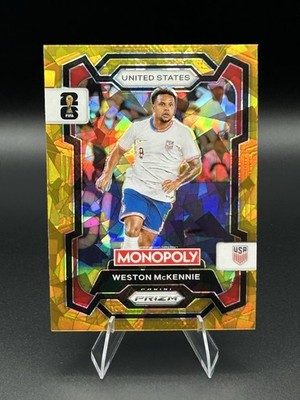2026 Prizm Monopoly FIFA World Cup #50 Weston McKennie Gold Cracked Ice Team USA