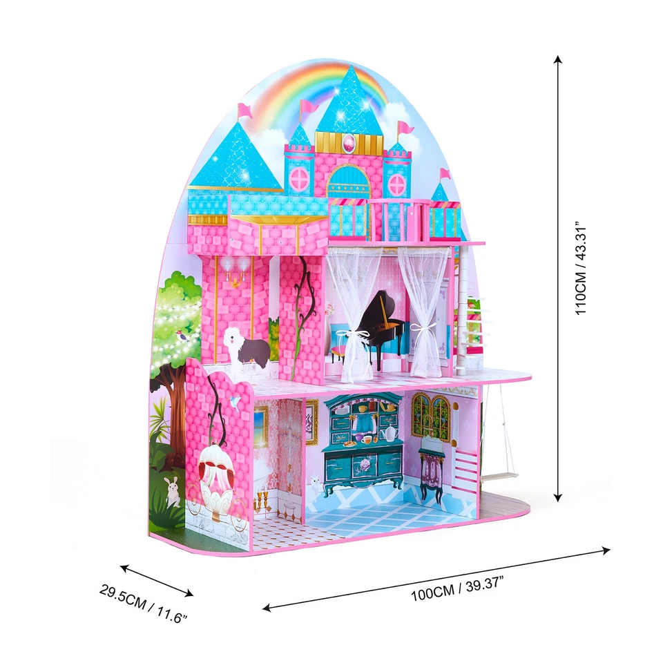 Casa de bonecas de madeira Olivia's Little World Princess Castle - Imagem 3 de 4