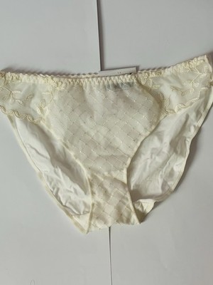 Louisa Bracq Elfenbein Perlmutt Höschen Gr. FR 38 Eur 36 Us XS