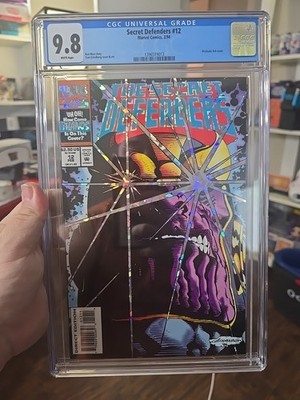 Secret Defenders 12, CGC 9.8, Direct Edition Thanos Prismatic Foil Cover Marvel