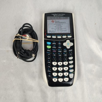 ti-84 plus c silver edition Calculator Tested Working Charging Cable Power Chord