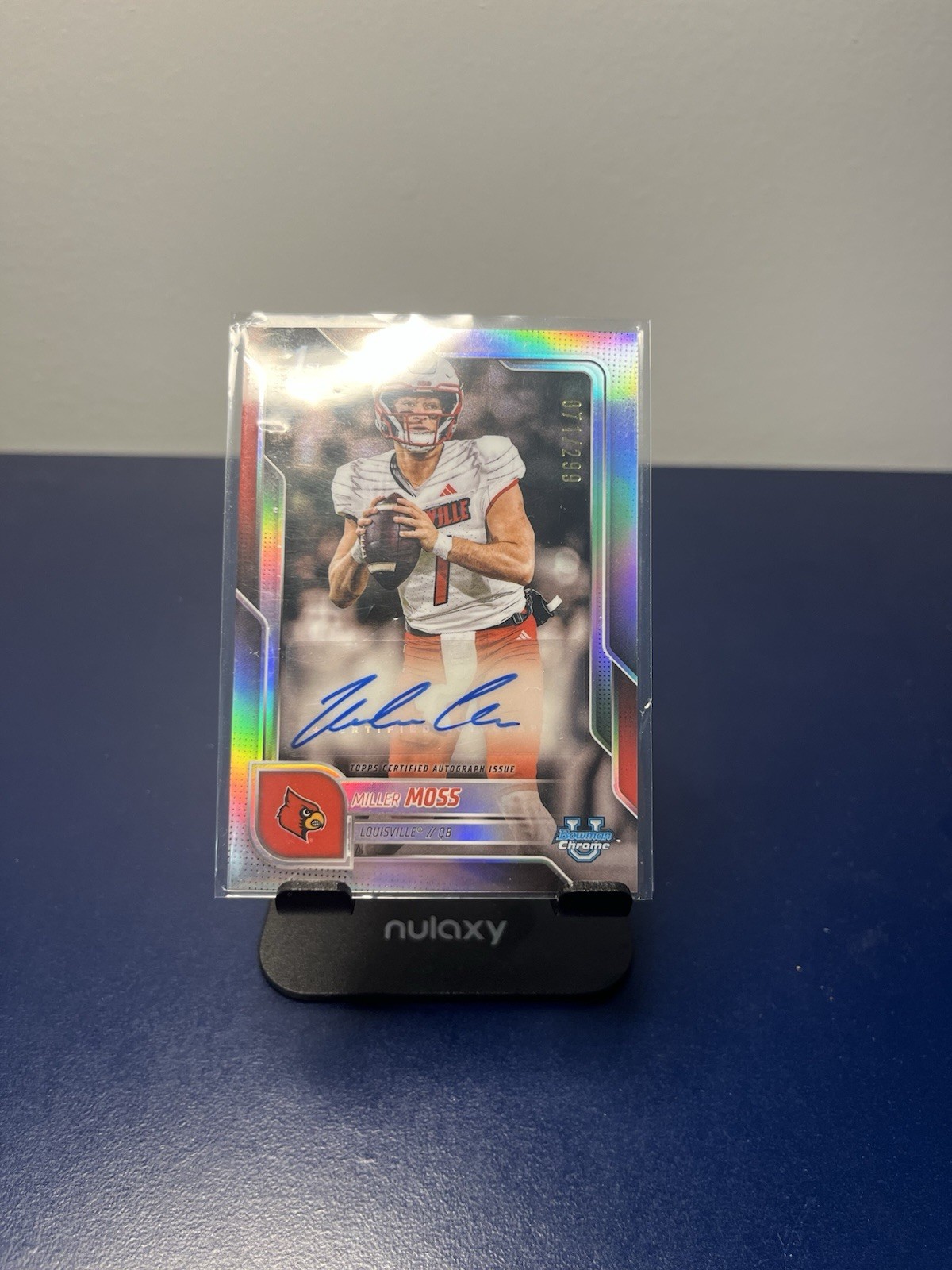 2025 Bowman Chrome University Miller Moss 1st Prospect Auto Refractor /299 Draft