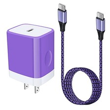 20W Super Fast USB-C Charger Block for Samsung Galaxy Z Flip 7/Google Pixel 6FT