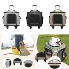 Rolling Cat Carrier Pet Rolling Carrier for Large Cats Kitten Traveling
