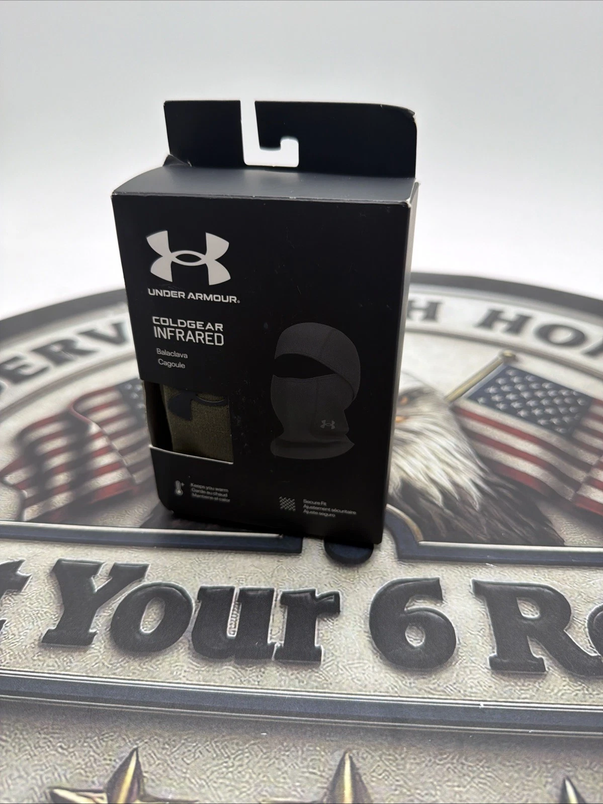 Under Armour Men's UA Coldgear Infrared Hood Balaclava Face Mask Marine OD Green