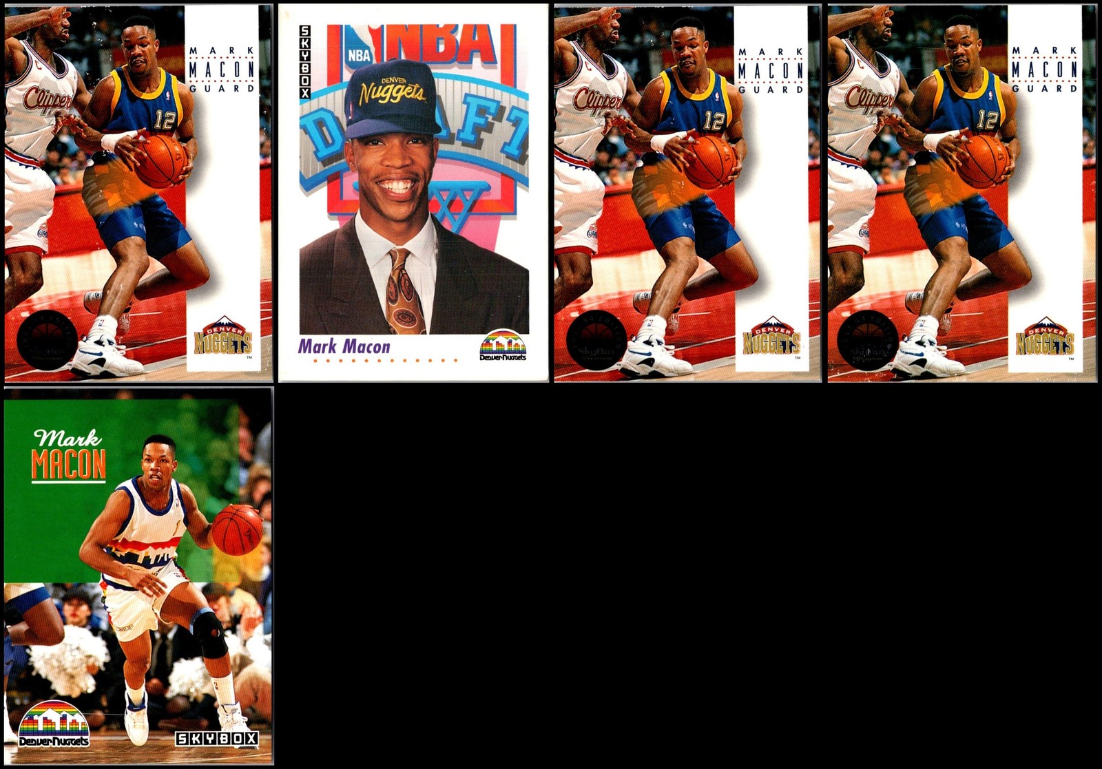 SkyBox Mark Macon (5) Card Lot -