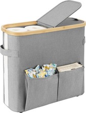 Toilet Paper Storage Baskets with Dual Flip Lids, Toilet Paper Organizer for