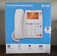 AT T CL4940 Single Line Corded Telephone Phone w/ Answering Machine