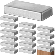 16 Pcs 2 x 4 Inches Galvanized Fence Post Caps for True 1-1/2" x 3-1/2" Steel...