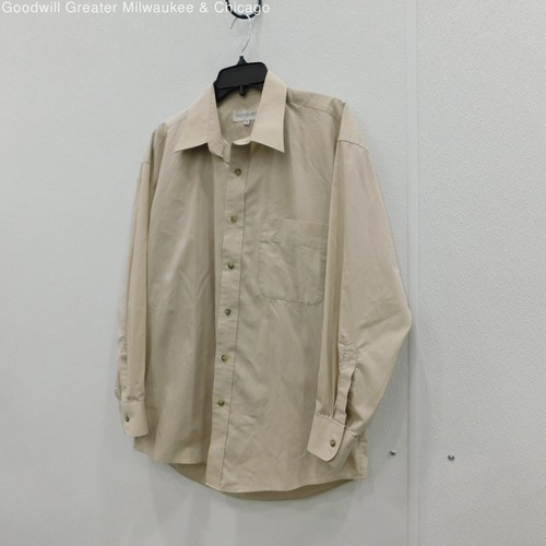 Yves Saint Laurent Cream Men's Long Sleeve Shirt Size 16 - Picture 2 of 12