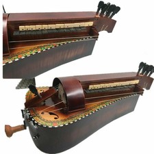 Bird's eye Maple wood 6 strings 24 keys Hurdy Gurdy,inlay shell and drawing