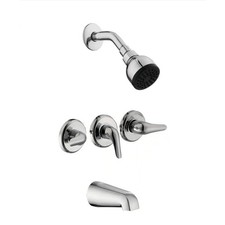 Aragon 3 Handle 1-Spray Tub and Shower Faucet 1.8 GPM in Chrome Valve Included 