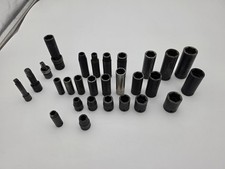 Vintage Snap-on Usa Impact Socket Lot 28pc Deep Shallow Adapter Set