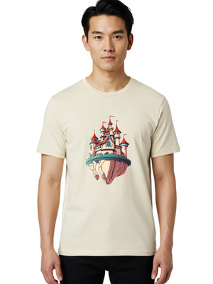Floating-Castle-1 Mens Graphic Tee, 100% Cotton, Casual Summer Wear