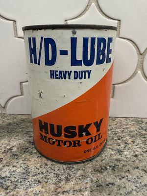 #ad Vintage Husky Motor Oil Imperial Quart Can Cody Wyoming $45.00