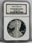 1986-S $1 American Silver Eagle 1 oz Proof Coin NGC PF69 ULTRA CAMEO