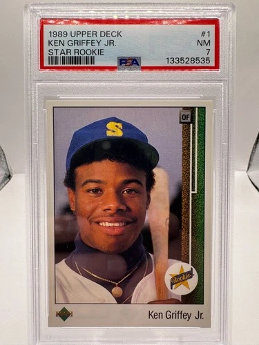1989 Upper Deck #1 KEN GRIFFEY JR RC MLB Seattle Mariners HOF PSA 7
