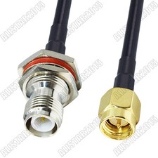 SMA Male to RP-TNC Female  Male Pin  Bulkhead Lot RF Pigtail RG58 Coax Cable