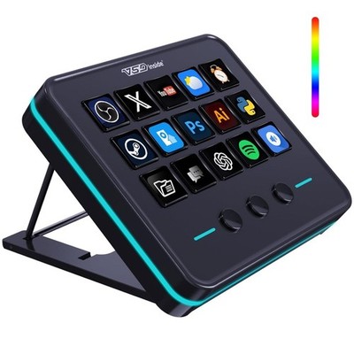 Macro Keypad with 18 Programmable Keys Customizable Visual AI Pad USB Soundboard