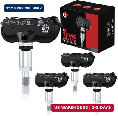 TPMS Sensor 315MHZ 4 Pack, Pre-Programmed Tire Pressure Monitoring System Sensor