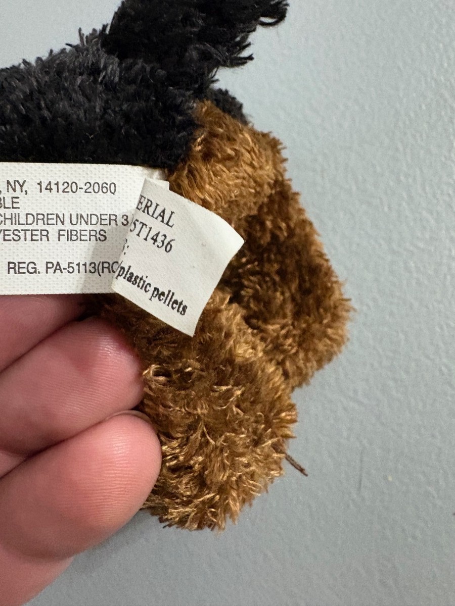 Ganz Graduation Soft Spot Stuffed Plush Puppy Dog Black Brown