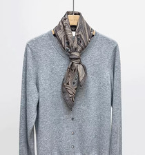 70 cashmere 30 silk Retro cashew double side printed square Wrap shawl 25''