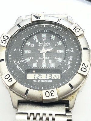D8 Armitron Digital Analog Quartz Men s Wristwatch Running Rotating bezel