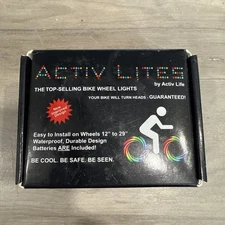 Activ Life Lites Bike Wheel LED Lights w/ Batteries Included. Blue 2- Pack NEW