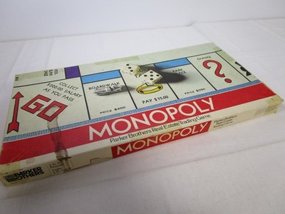 VTG 1975 Monopoly Game by Parker Brothers Complete Metal Game Pieces