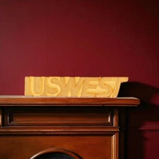 Vintage US WEST Telecom Lapel Pin – Gold Tone Collectible Logo Pin