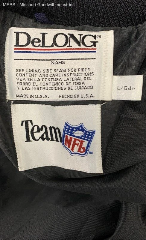 Men's Delong Blue St Louis Rams Varsity Jacket Outerwear Size L American NFL - Image 3 of 4