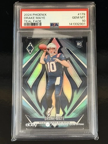 2024 Panini Phoenix #179 Drake Maye Teal Fade /72 PSA 10 RC POP 8!🔥🔥